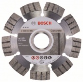 Алмазный отрезной круг по БЕТОНУ для болгарки Best for Concrete 115 x 22,23 x 2,2 x 12 mm 2608602651