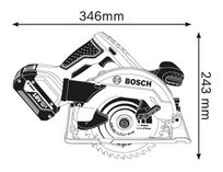 Аккумуляторная циркулярная пила Bosch GKS 18V-57 Professional SOLO 06016A2200 (0.601.6A2.200) в интернет магазине с доставкой по Москве