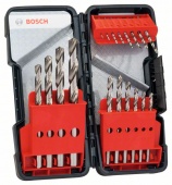 Набор из 18 сверл по металлу HSS-G, DIN 338, 135°, в Toughbox 1,0 1,5 2,0 2,5 3,0 3,5 4,0 4,5 5,0 5,5 6,0 7,0 8,0 9,0 10,0 x 34 40 49 57 61 70 75 80 86 93 93 109 117 125 133 mm 2607019578