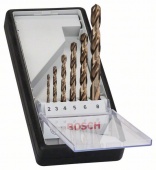 Набор из 6 свёрл по металлу Robust Line HSS-Co 2 3 4 5 6 8 mm 2607019924