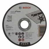 2608600549 Отрезной круг, прямой, для УШМ / болгарки Bosch (БОШ) Expert for Inox - Rapido AS 60 T INOX BF, 125 mm, 22,23 mm, 1,0 mm 2.608.600.549