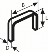 2.609.200.230 Плоская металлическая скоба Bosch , тип 57 10,6 x 1,25 x 8 mm 2609200230