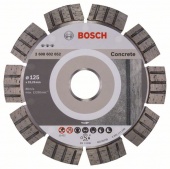 Алмазный отрезной диск по бетону для УШМ Bes (лучший)t for Concrete 125 x 22,23 x 2,2 x 12 mm 2608602652 ( 2.608.602..652)