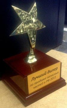 Лучший дилер по продаже запчастей Bosch в РФ в 2011 г. - знак отличия Лучший дилер по продаже запчастей Bosch в РФ в 2011 г. - знак отличия