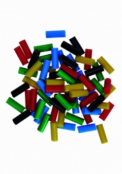 Клеевые стержни ЦВЕТНЫЕ 7мм для клеевых карандашей Bosch GLUEY 70 шт 2608002005 (2.608.002.005)