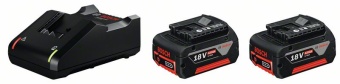 КОМПЛЕКТ BOSCH :2 аккумулятора x GBA 18V 4.0Ah + Зарядное устройство  GAL 18V-40 1600A019S0  ,Бош с доставкой