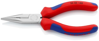 Плоские круглогубцы с режущими кромками хром 140 мм Knipex KN 2505140 (25 05 140)