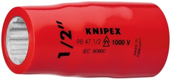 Торцовая головка 1/2' VDE 12-гранная 5/8 дюйма KN 98475/8'