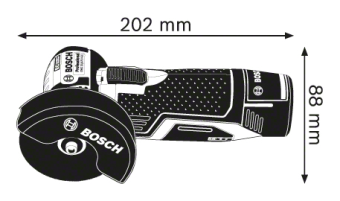Маленькая аккумуляторная угловая шлифмашина Bosch GWS 12V-76 Professional болгарка SOLO 06019F2000 (0.601.9F2.000) БОШ