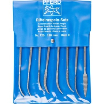 535905 НАБОР 720P РИФЕЛЬНЫХ РАШПИЛЕЙ ПО ДЕРЕВУ PFERD 8 ШТ