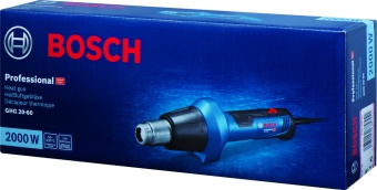Технический фен ПРЯМОЙ ФОРМЫ Bosch (Бош) GHG 20-60 06012A6400 (0.601.2A6.400) в интернет магазине с доставкой по Москве