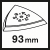 2608000493 AVZ 93 G Bosch Starlock насадка для реноватора  -шлифовальная подошва SDS 93mm 2.608.000.493 БОШ