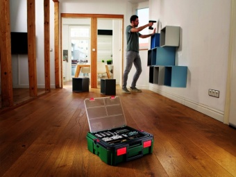 Контейнер Bosch Lidbox для мелких деталей на крышку зеленого кейса SystemBox 1600A019CG (1.600.A01.9CG) фото