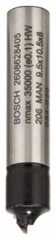 Четвертная штифтовая фреза 8 mm, R1 3,2 mm, D 9,5 mm, L 10,5 mm, G 41 mm 2608628405