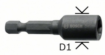Торцовый ключ для ударных гайковертов и шуруповертов Impact Control 45 mm , 5/16", 13 mm 2608551022 (2.608.551.022)