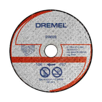 ОТРЕЗНОЙ ДИСК для пилы DREMEL® DSM20 ДЛЯ КАМНЯ 2 шт (DSM520) 2615S520JA купить с доставкой