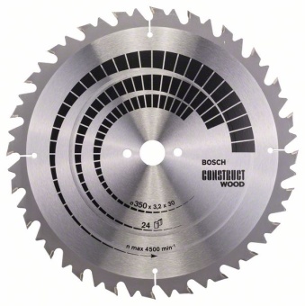 Пильный диск Construct Wood. 350 x 30 x 3,2 mm, 24 2608640702