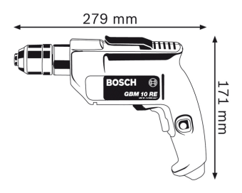 0601473600 Дрель Bosch GBM 10 RE с быстрозажимным патроном БОШ Professional 0.601.473.600 в интернет магазине с доставкой по Москве