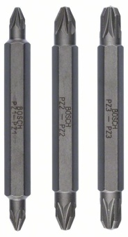 Набор из 3 двухсторонних насадок PZ1, PZ2, PZ3 PZ1, PZ2, PZ3 60 mm 2607001749