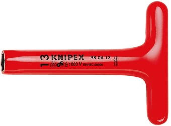 Торцовый ключ с Т-образной ручкой 17x200 мм 1000В KN 980417
