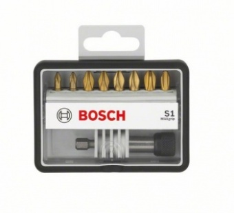2607002575 Набор Robust Line из 8+1 насадок-бит S Max Grip PZ1 PZ2 PZ3 25 mm 2.607.002.575