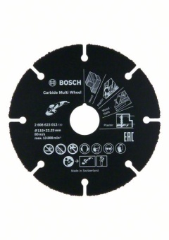 Отрезной диск для болгарки по дереву Bosch Carbide Multi Wheel, 115 мм  2608623012 (2.608.623.012)