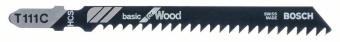 2608633A38 полотно Basic for Wood / пилка для лобзика по дереву быстрый грубый пропил (T 111 С) упаковка 25 шт 