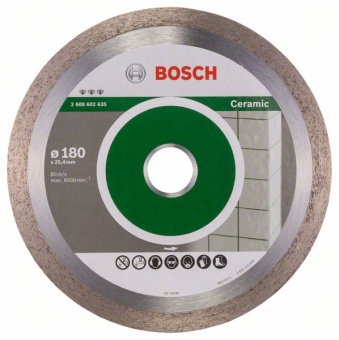 Алмазный отрезной круг Best for Ceramic 180 x 25,40 x 2,2 x 10 mm 2608602635