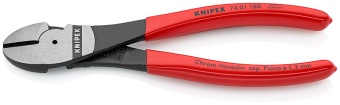 Кусачки боковые особой мощности  черного цвета 180 мм Knipex KN 7401180