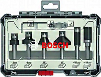 Набор кромочных фрез Bosch (Бош) 8мм, 6шт 2607017469 (2.607.017.469)