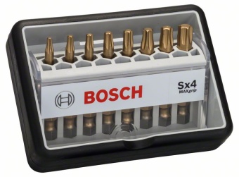 Набор Robust Line из 8 насадок-бит Sx Max Grip T8 T10 T15 T20 T25 T27 T30 T40 49 mm 2607002573