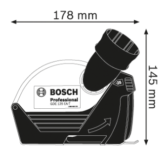 Насадка-штроборез на болгарку / защитный кожух Bosch (БОШ) GDE 125 EA-T Professional 1600A003DJ БОШ