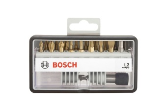 Набор Robust Line из 18+1 насадок-бит L Max Grip PH1 PH2 PH3 PZ1 PZ2 PZ3 T10 T15 T20 T25 T30 T40 S0,6x4,5 S0,8x5,5 S1,2x8,0 HEX4 HEX5 HEX6 25 mm 2607002582