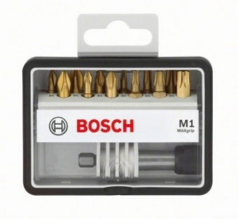 Набор Robust Line из 12+1 насадок-бит M Max Grip PH1 PH2  PH3 PZ1 PZ2  PZ3 25 mm 2607002578