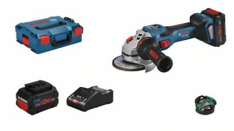 06019H6101 Аккумуляторная УШМ Бош/Bosch GWS 18V-15 SC, 2 акк 8.0 Ач, ЗУ 0.601.9H6.101 БОШ