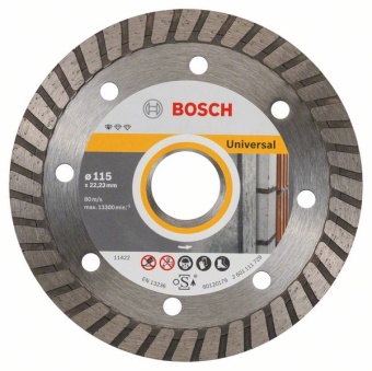 Алмазный отрезной круг Standard for Universal Turbo 115 x 22,23 x 2 x 10 mm 2608602393
