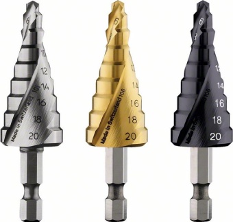 Ступенчатое сверло HSS-TiN 4 - 20 mm, 70,5 mm 2608587433