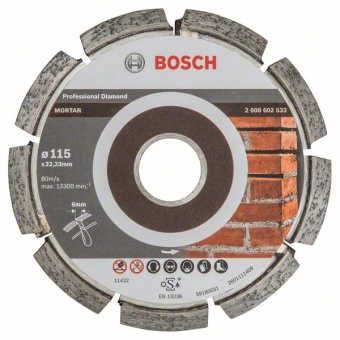 Алмазный круг Expert for Mortar 115 x 6 x 7 x 22,23 mm 2608602533