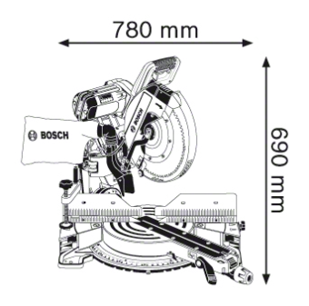 0601B23600 Торцовочная пила Bosch GCM 12 GDL Professional 0.601.B23.600 в интернет магазине с доставкой по Москве